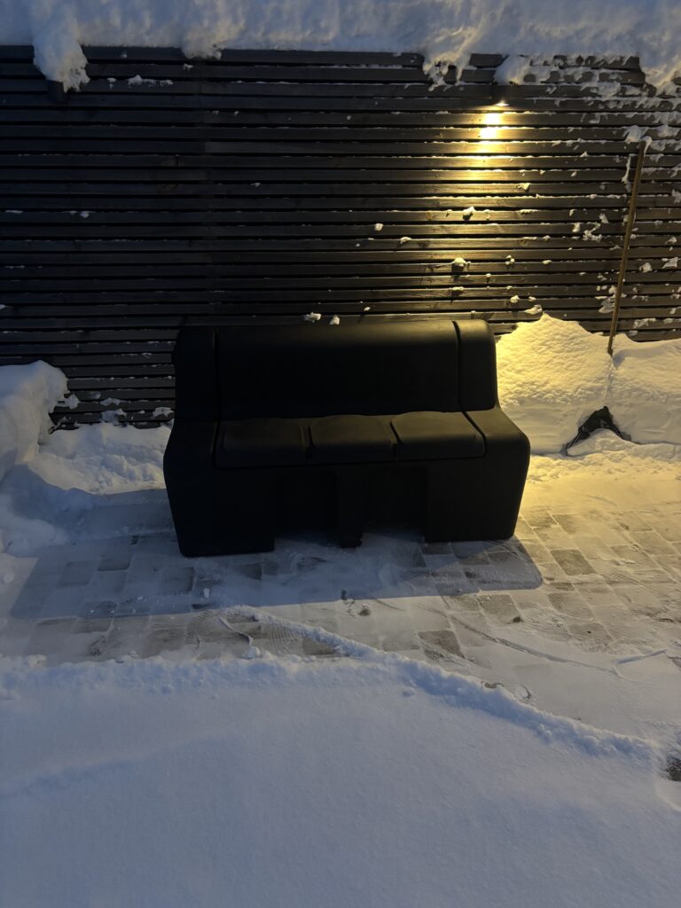 Snö Sand Grus Sandbänk